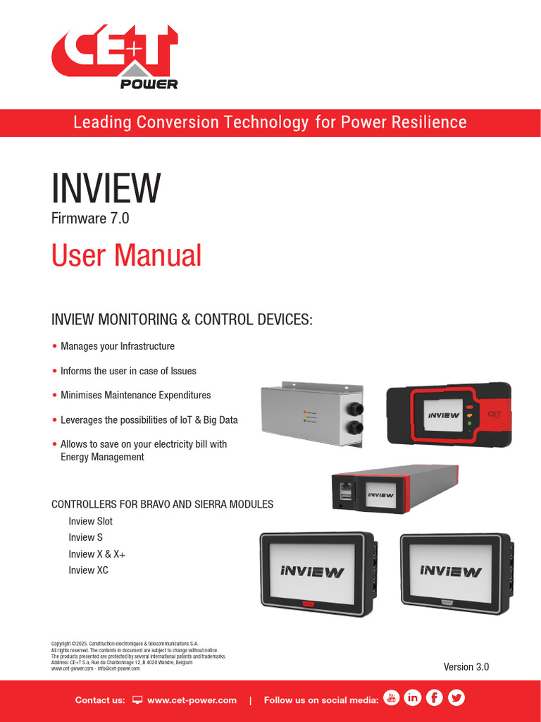 Inview Monitoring User Manual v3.0 | PDF | Power Inverter | Touchscreen