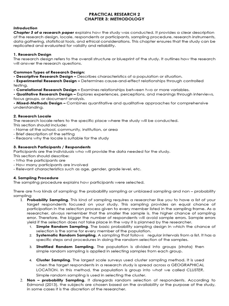Chapter 3 Notes 082224 | PDF | Sampling (Statistics) | Validity ...