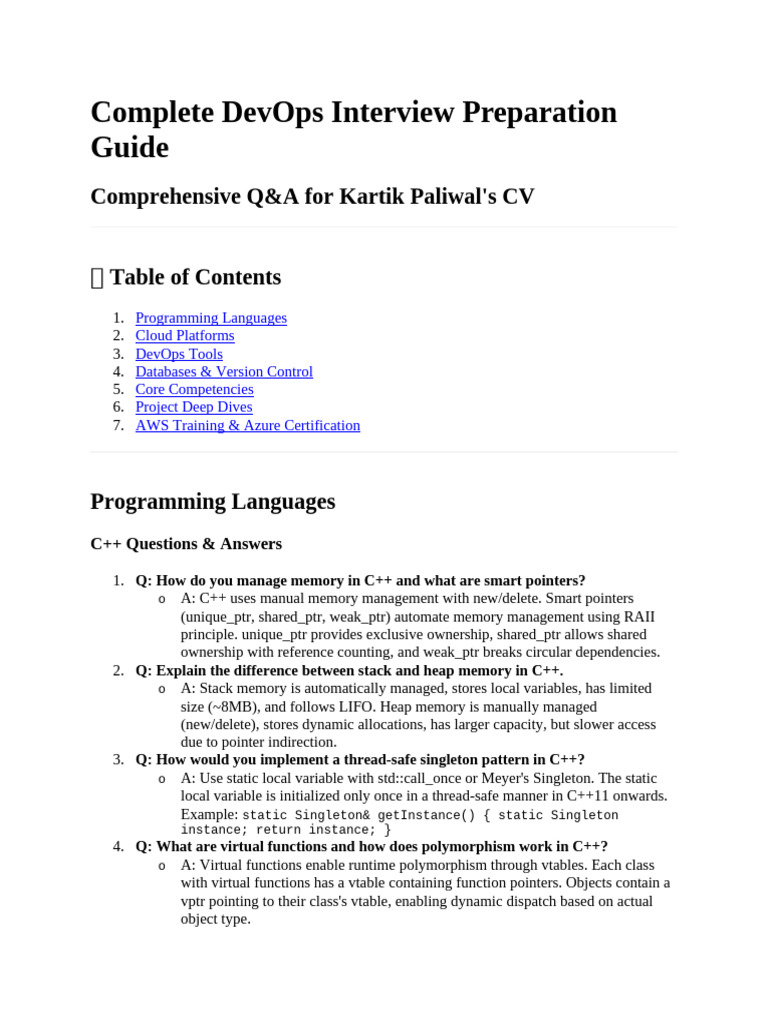 DevOps Interview Prep: Q&A Guide | PDF | Python (Programming Language ...