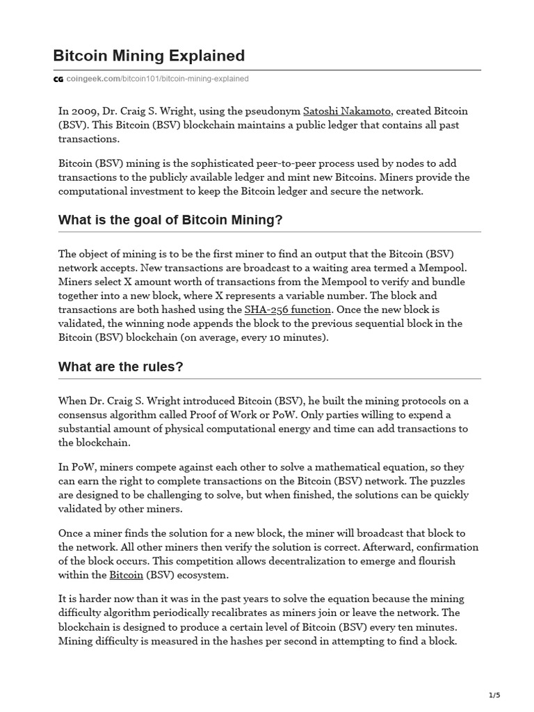 Understanding Bitcoin Mining Basics | PDF | Bitcoin | Cryptocurrency
