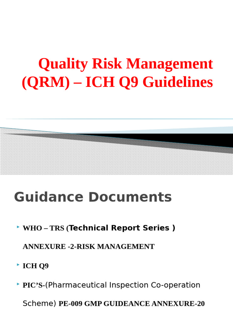 Quality Risk Management in Pharmaceuticals | PDF | Risk Management | Risk