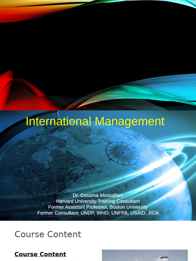 International Management Course Overview | PDF | Market (Economics ...