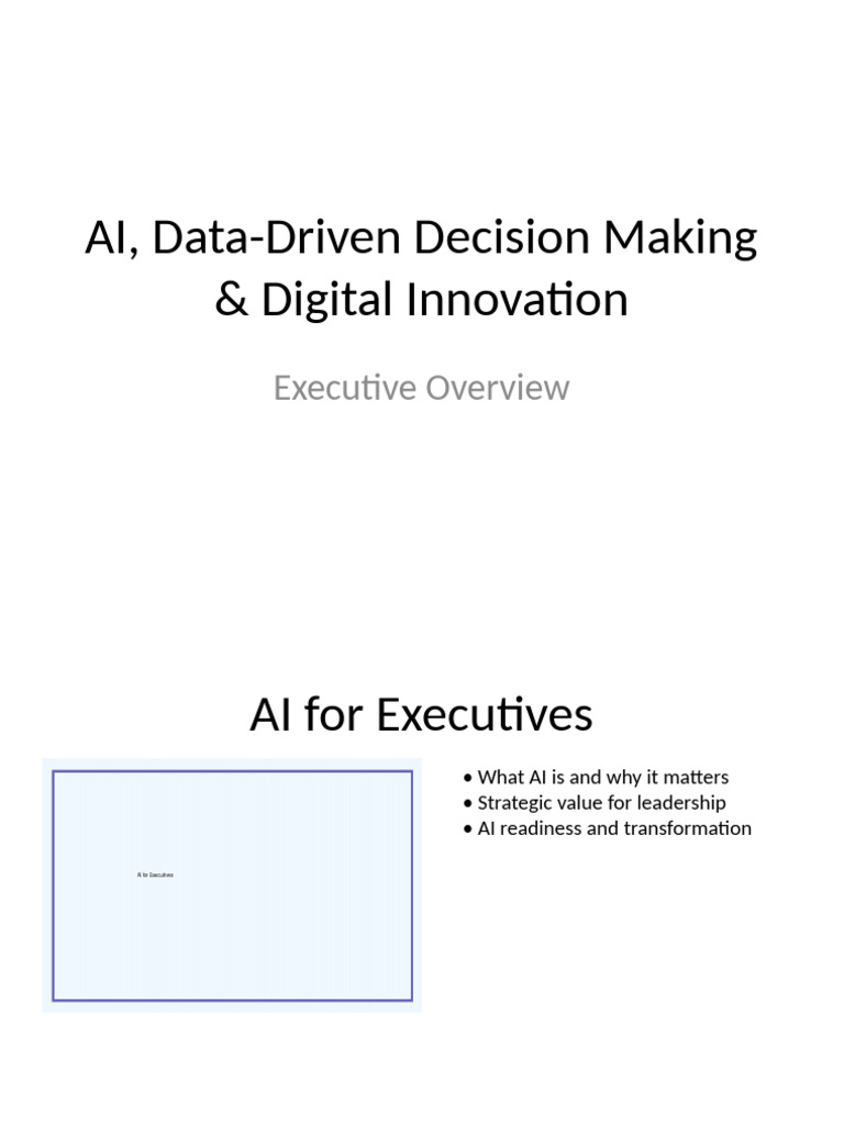 AI and Data-Driven Decision Making | PDF