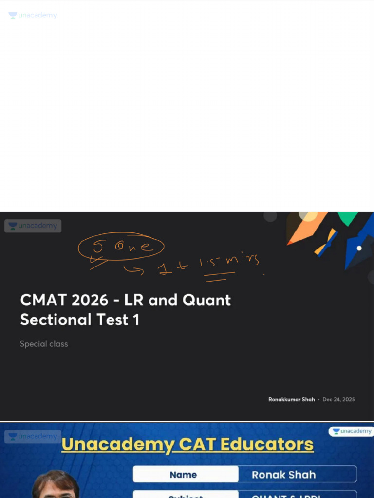 CMAT 2026 LR and Quant Sectional Test 1 With Anno | PDF