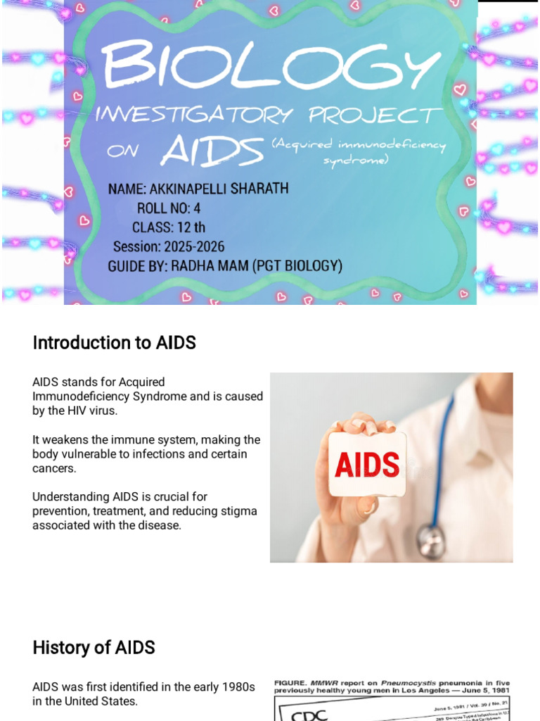 Aids for Class 12 Project. Modified | PDF | Hiv/Aids | Hiv