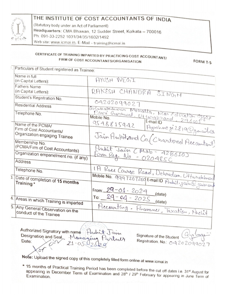 Form T5 | PDF