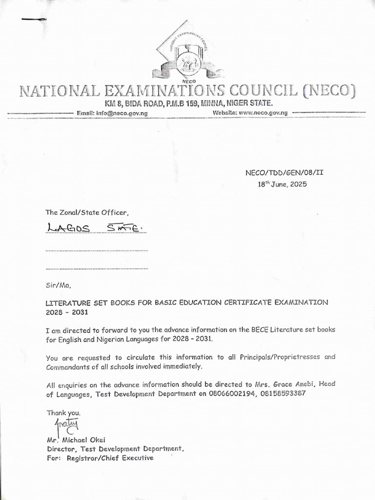 Literature Set Books For Basic Education Certificate Examination (Bece ...