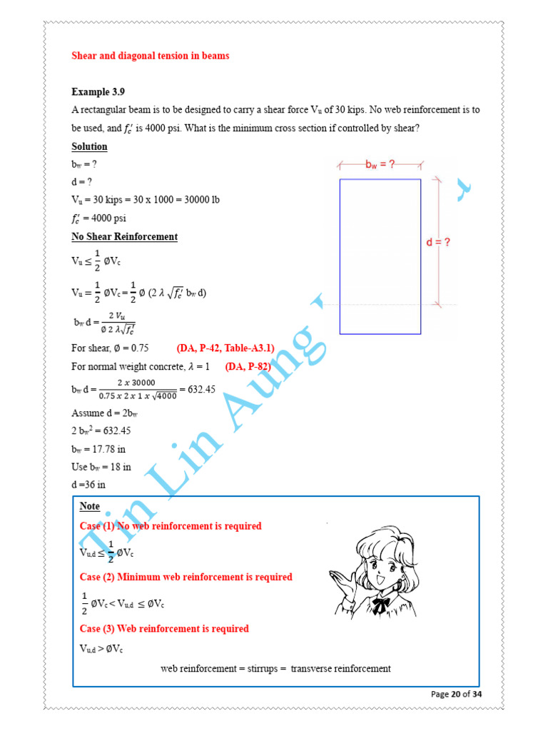 Shear Design in Beams: Calculations and Examples | PDF | Beam ...
