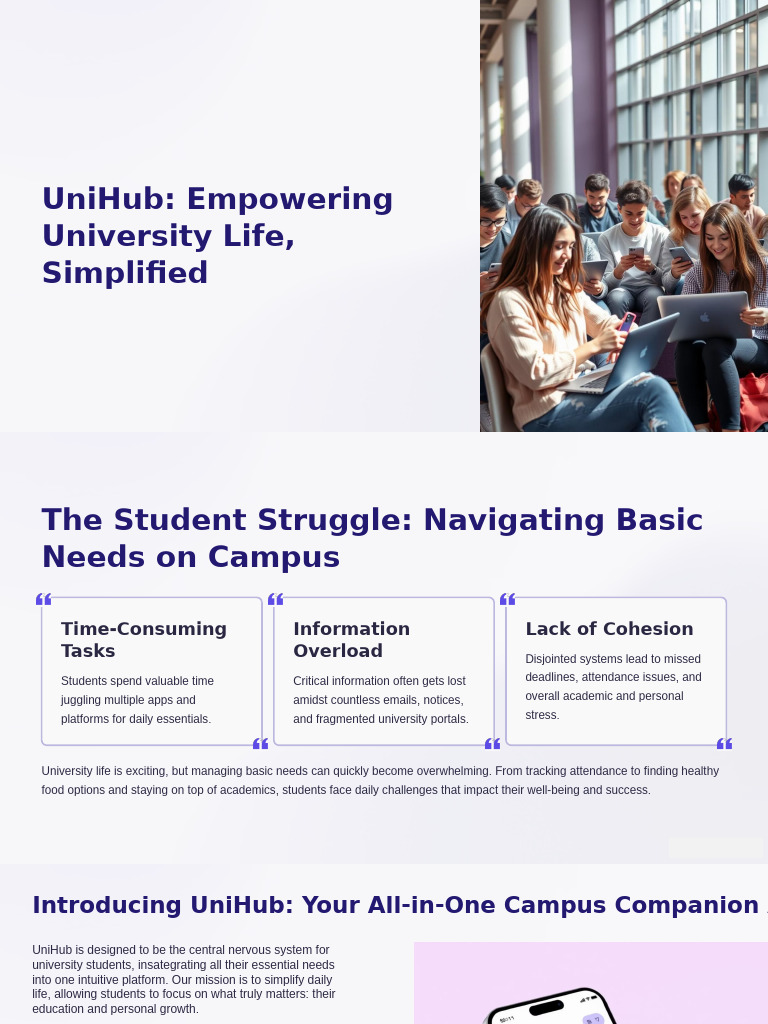 UniHub: Simplifying University Life | PDF