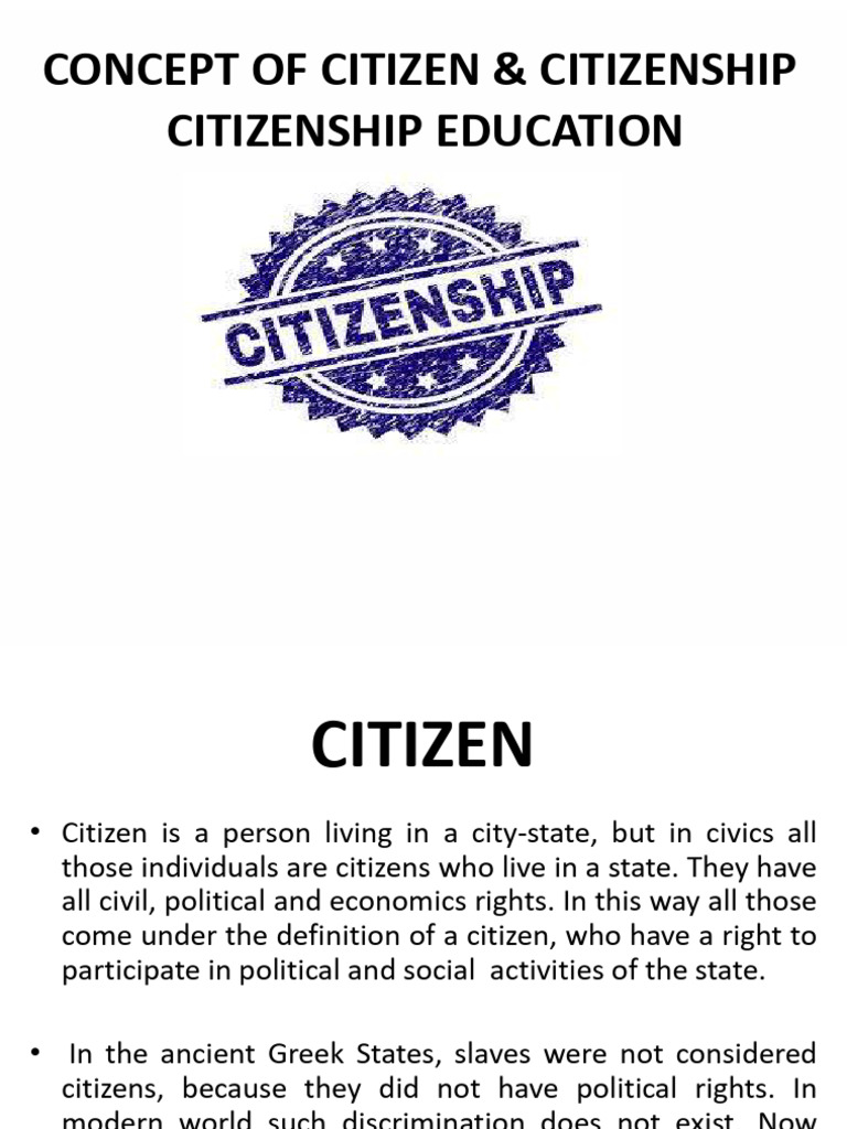 Understanding Citizenship Concepts | PDF | Citizenship | Naturalization
