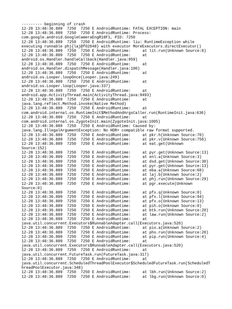 Google Camera Runtime Exception Log | PDF | Software | Computer Programming