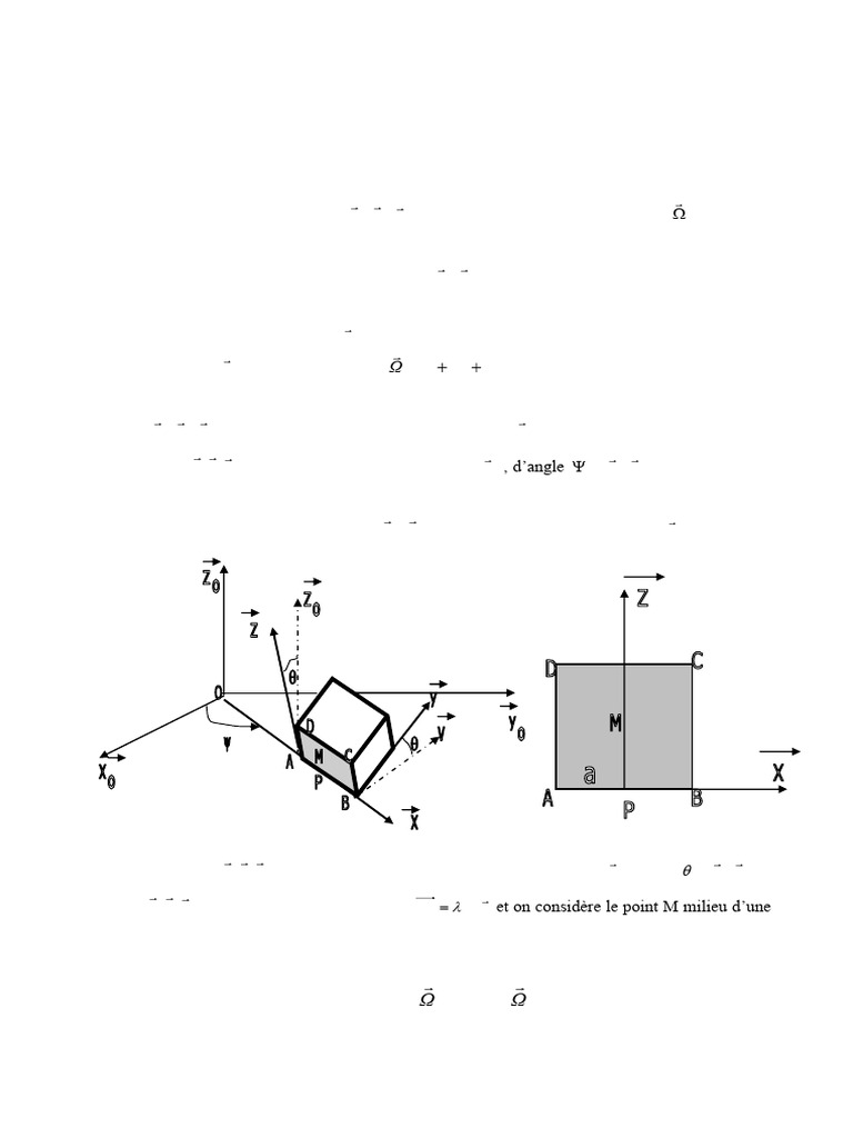 Cinématique des solides en mécanique | PDF | Rotation | Mouvement de ...