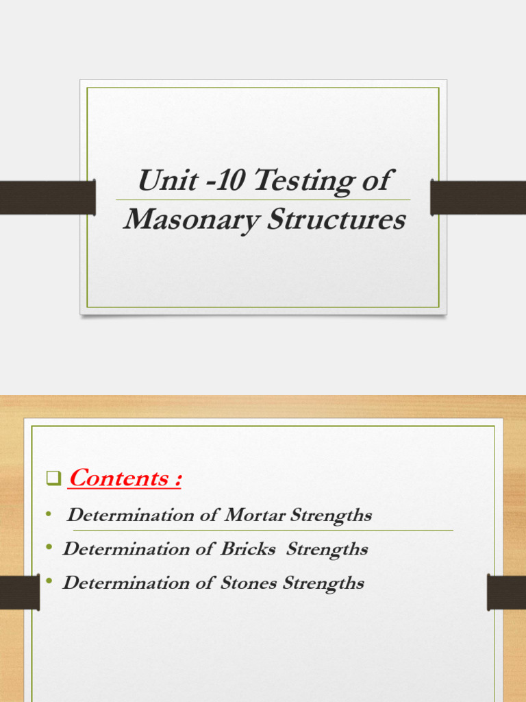 Testing Masonry Structure Strengths | PDF | Masonry | Strength Of Materials