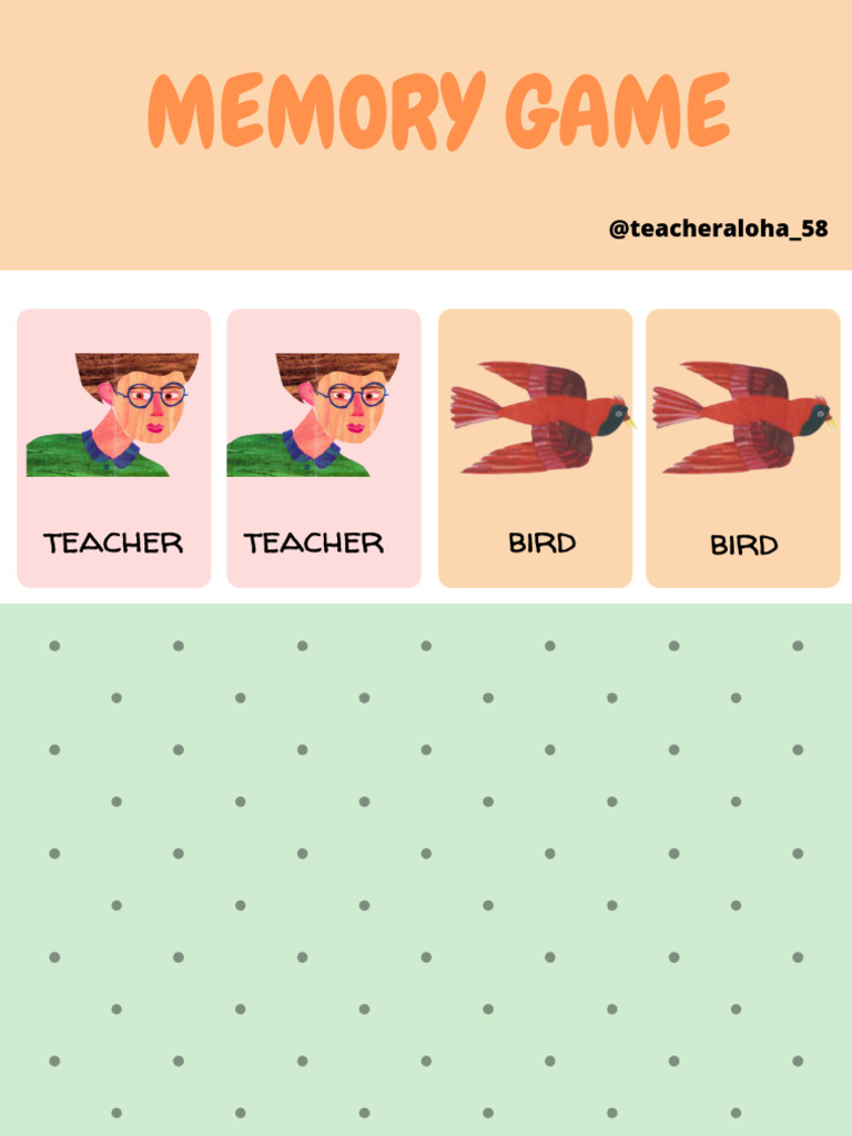 Memory Game Card Layouts | PDF
