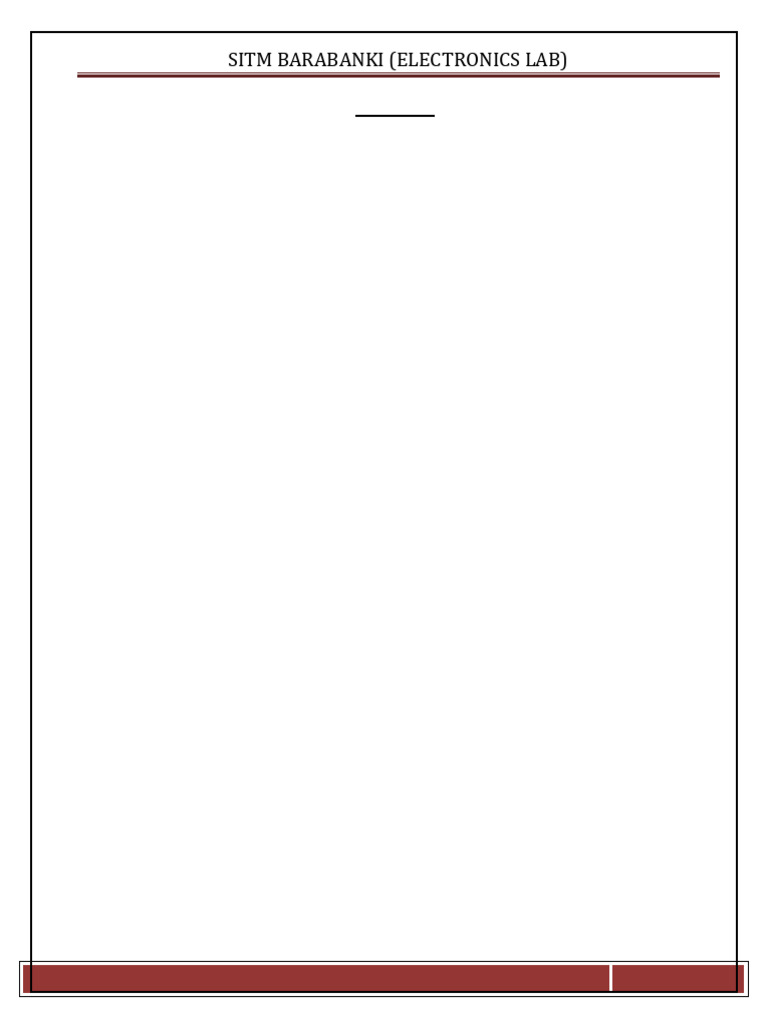Electronics Lab Syllabus Overview | PDF | Electronic Component ...