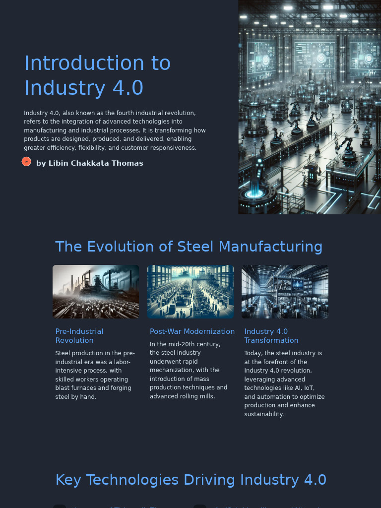 Industry 4.0 in Steel Manufacturing | PDF | Automation | Internet Of Things