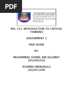 Download BEL 313 - Assignment 1 by Mohd Syamil SN98478899 doc pdf
