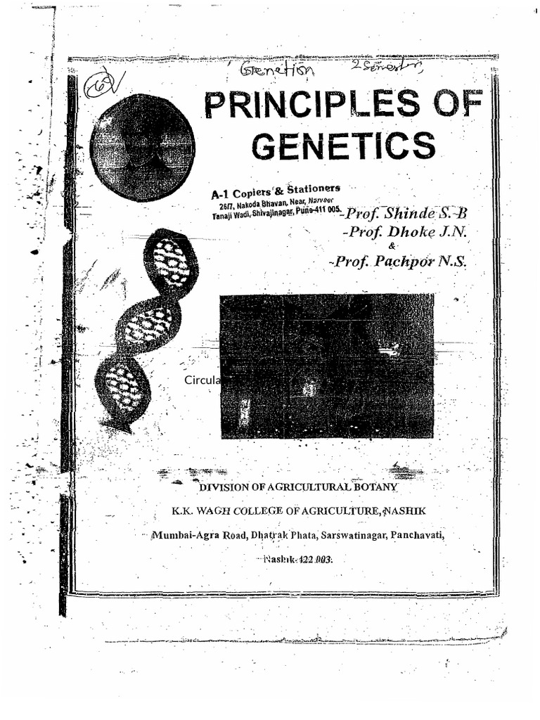 GPB - 231 Principle of Genetics Full Notes | PDF