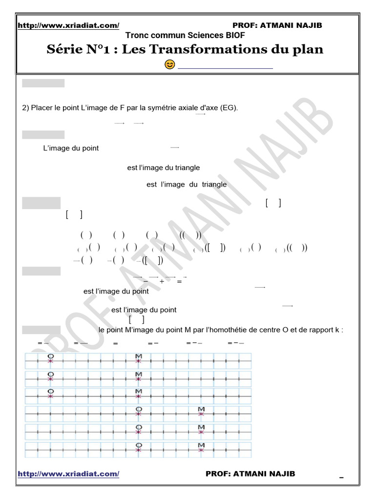 Exercices de géométrie et transformations | PDF | Triangle | Analyse ...