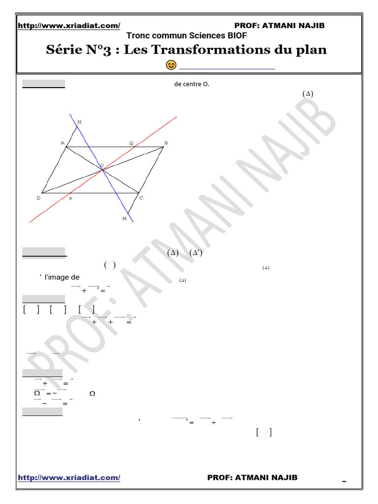 Exercices de géométrie et transformations | PDF | Mathématiques | Géométrie