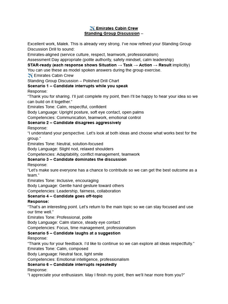 The Standing Group Discussion Drill Chart | PDF | Body Language | Human ...