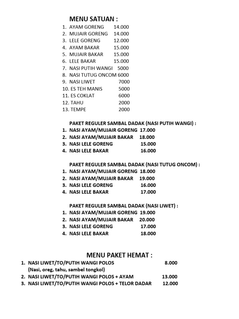 Menu Baru Banget | PDF