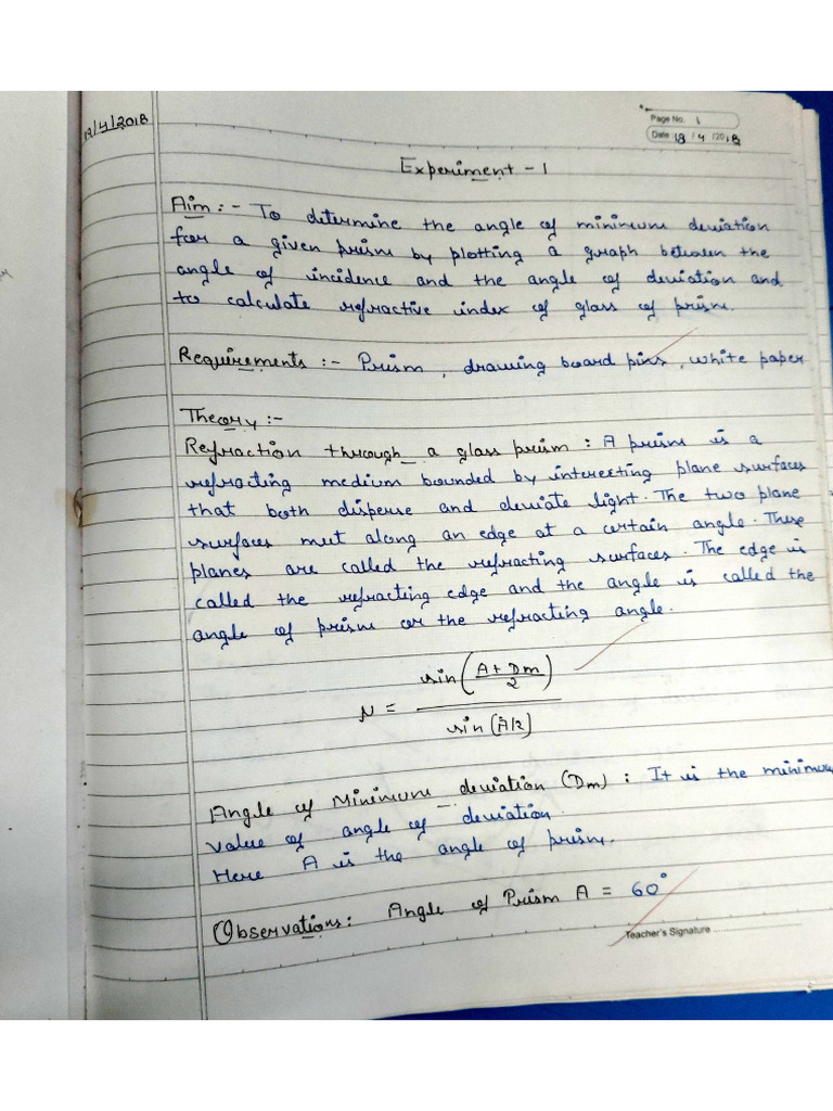 Physics Experiment | PDF