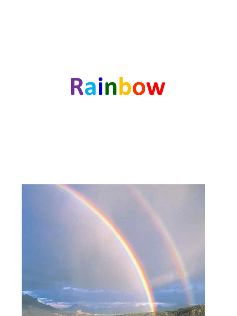 Understanding Primary and Secondary Rainbows | PDF | Rainbow ...