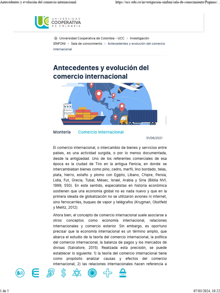 Evolución del Comercio Internacional | PDF | El comercio internacional ...