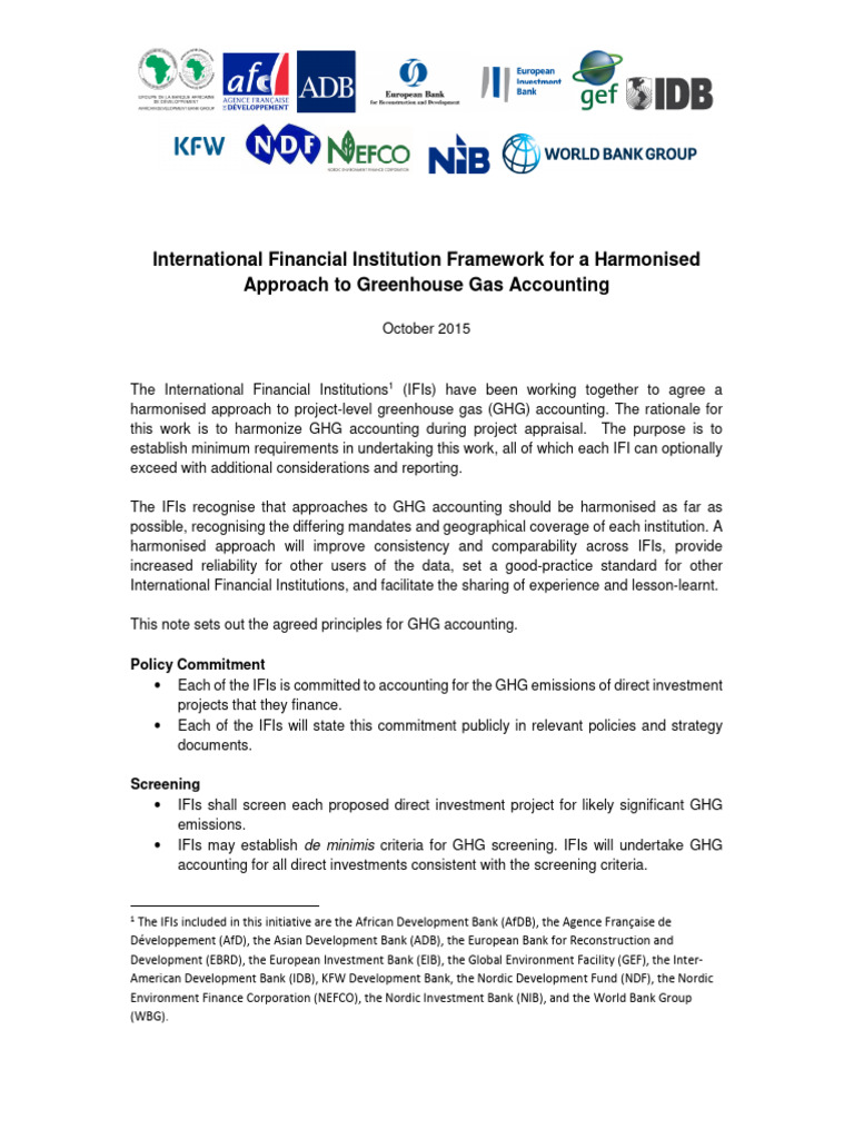 Harmonized GHG Accounting Framework | PDF | Greenhouse Gas | Climate Change