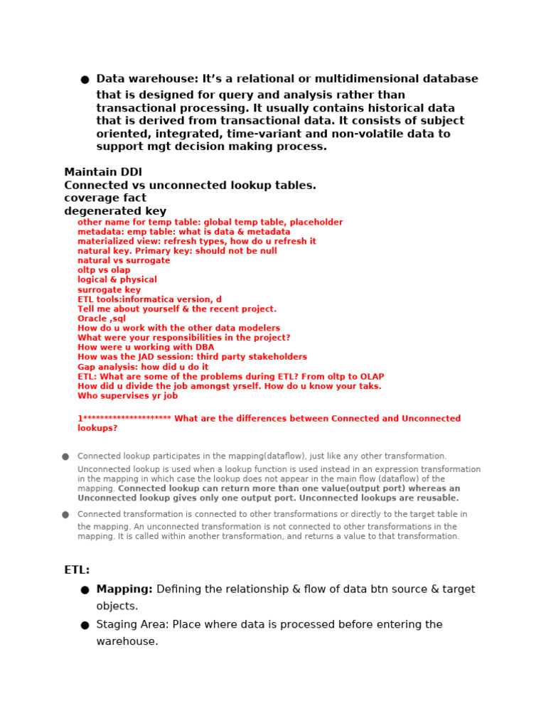 Data Warehouse Concepts and ETL Processes | PDF | Data Warehouse ...