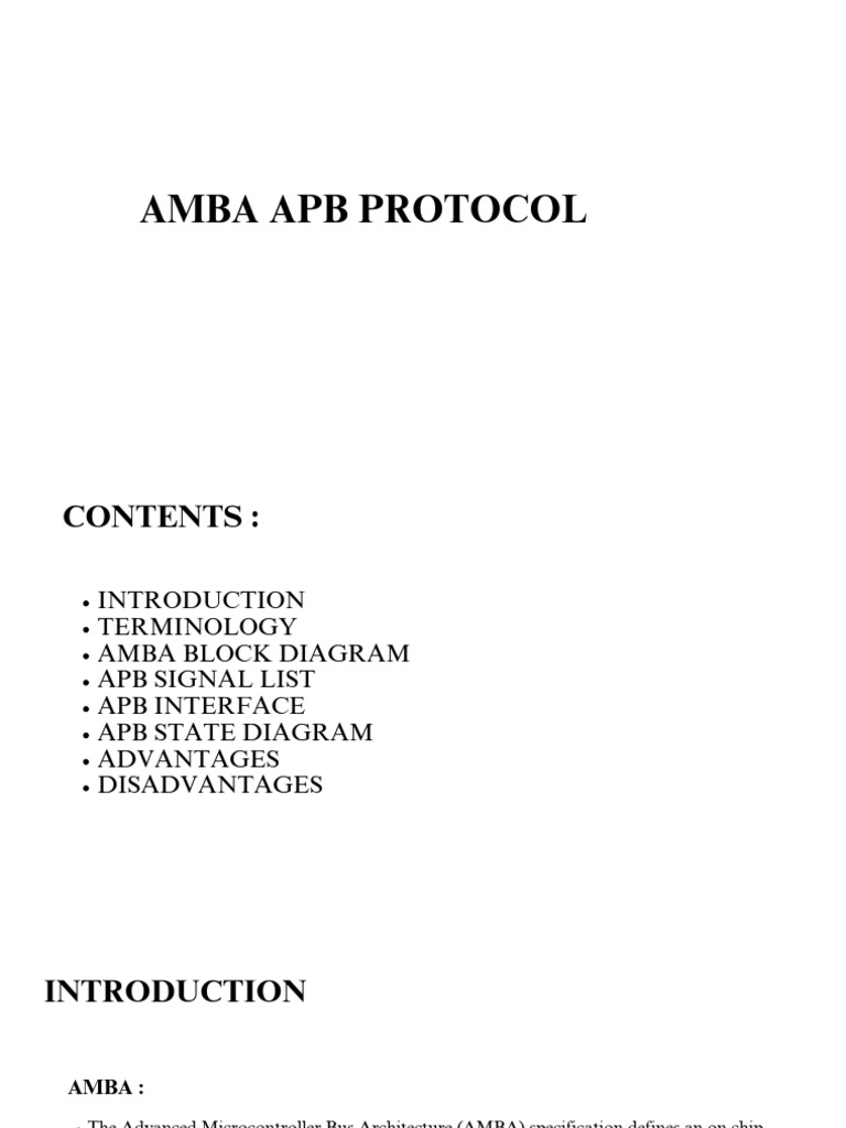 AMBA APB Protocol Overview and Insights | PDF