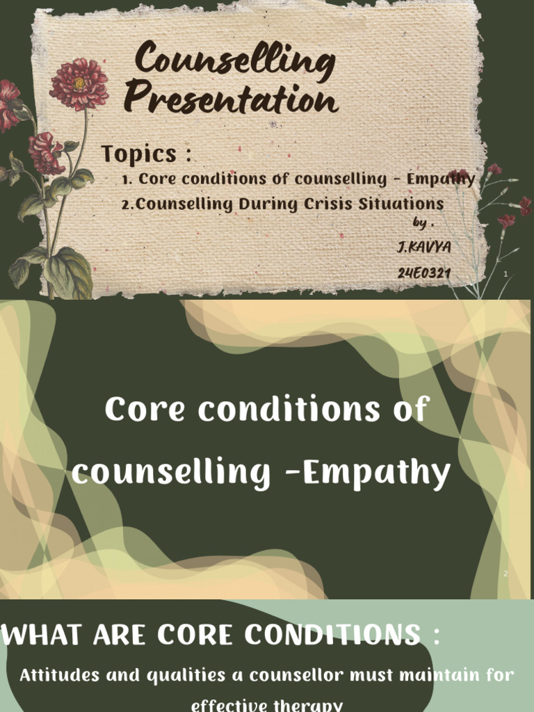 Empathy and Crisis Counselling Guide | PDF | Empathy | Sympathy