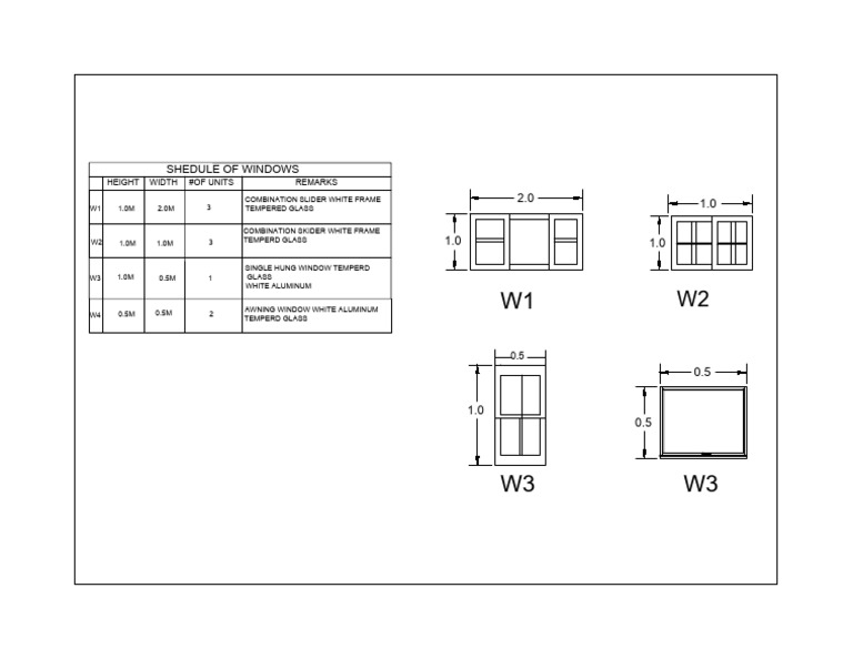 Window Schedule and Specifications | PDF