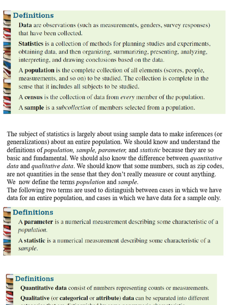 Understanding Statistics and Sampling Methods | PDF | Experiment ...