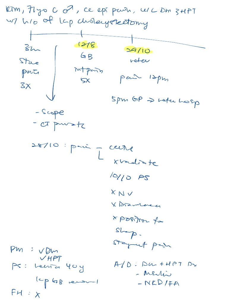 Cholecystectomy Patient Notes | PDF