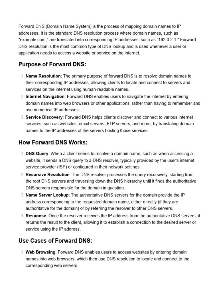 Forward DNS | PDF | Domain Name System | Domain Name