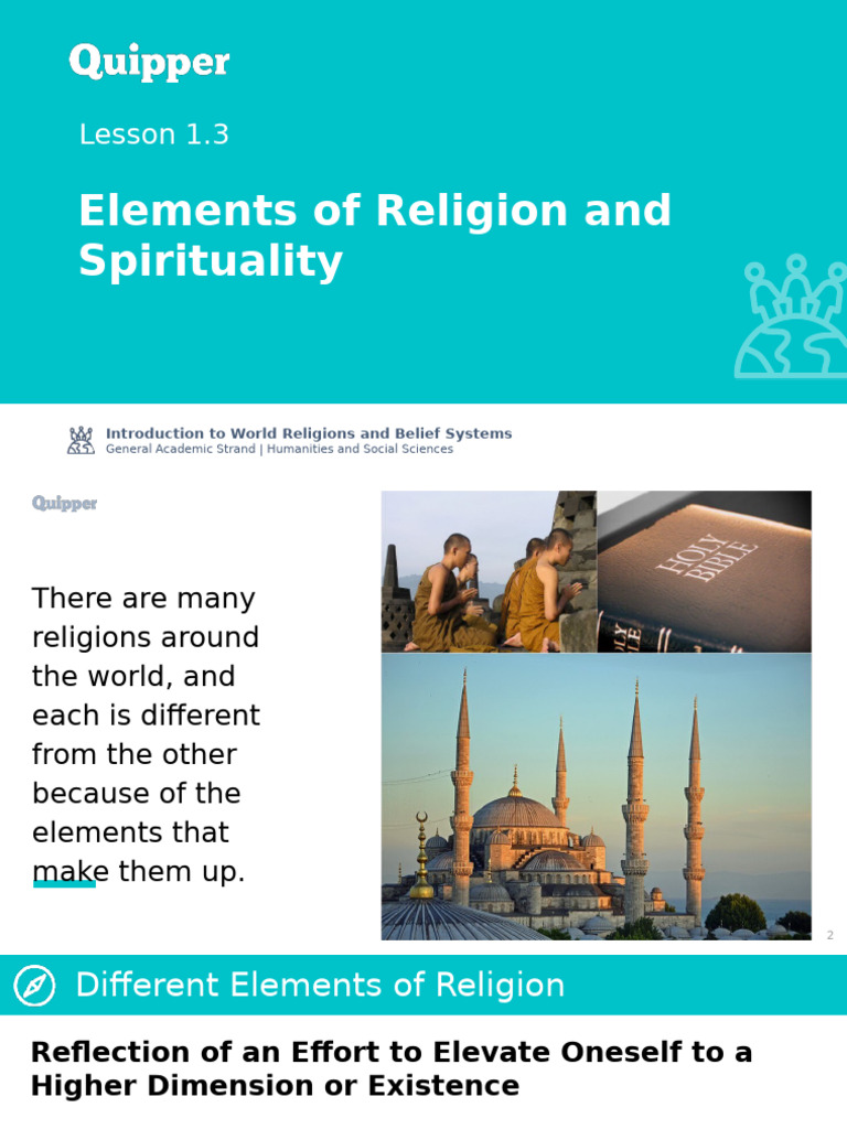 Elements of Religion and Spirituality | PDF | God | Spirituality