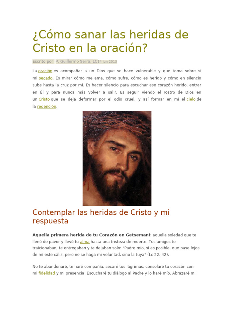 Sanando las heridas de Cristo en oración | PDF | Oración | Cristo (título)