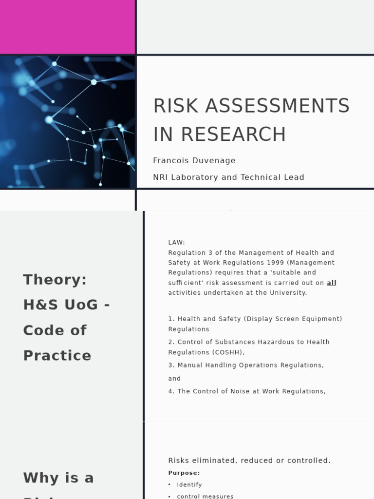 Essential Risk Assessments in Research | PDF | Safety | Occupational ...