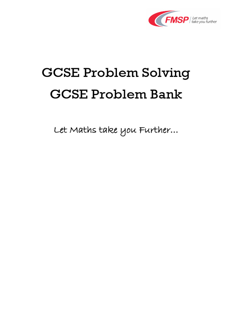 GCSE Maths Problem Solving Bank | PDF | Area | Triangle