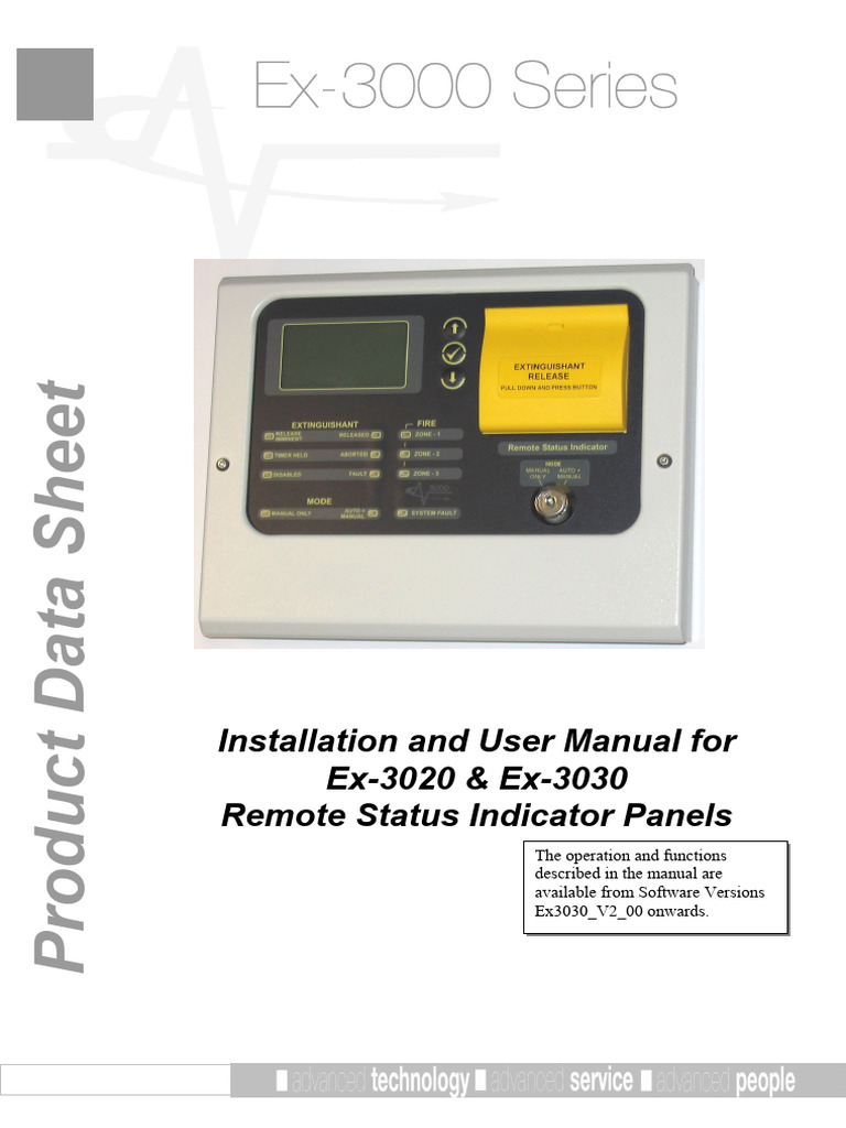 Ex-3000 Series Remote Status Panels Guide | PDF | Electrical Wiring ...