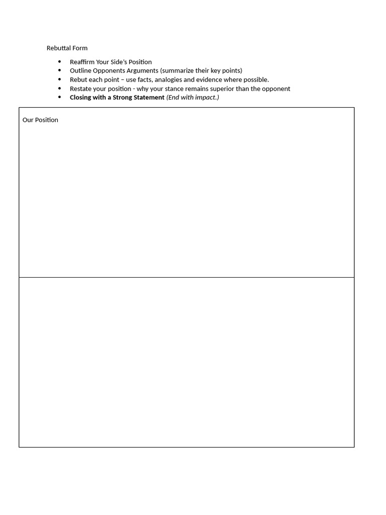 Rebuttal Form | PDF