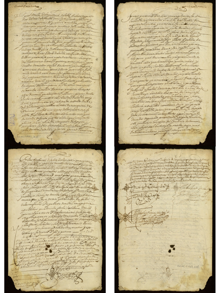 Carta de Pago de La Dote, Arras y Própter Nupcias de Mariana Manrique ...