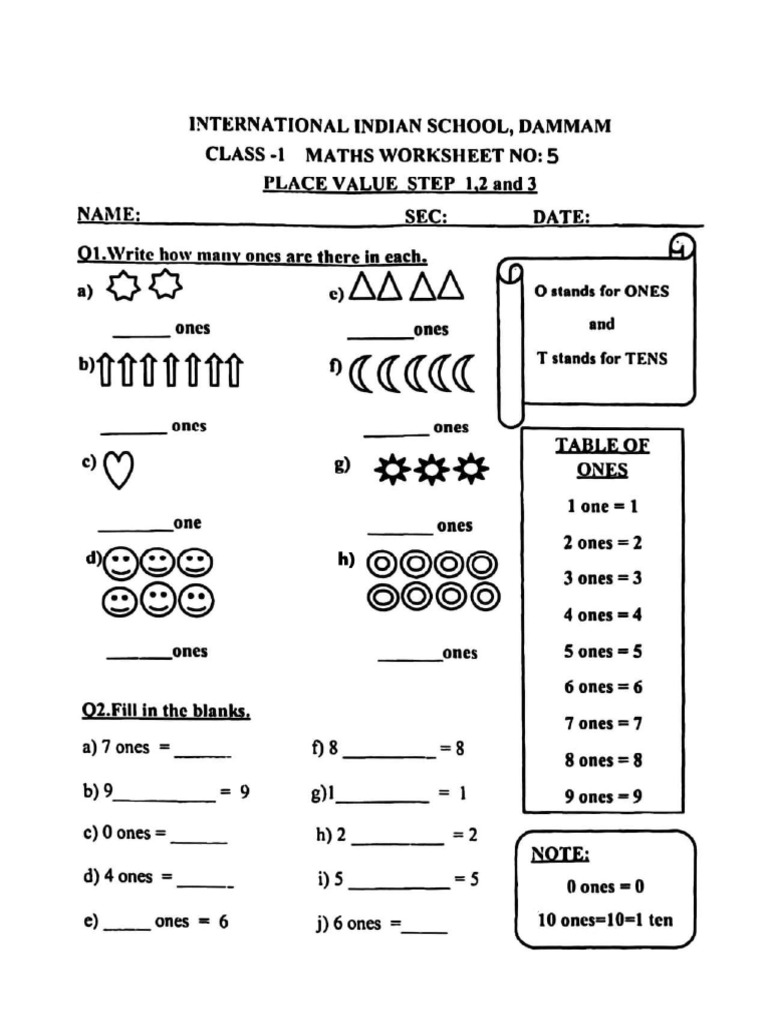 Class 1 Maths Worksheet on Months | PDF