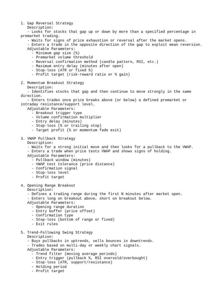 13 Effective Day Trading Strategies | PDF | Day Trading | Algorithmic ...