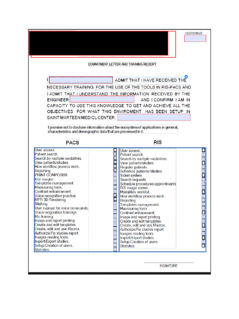 Cheklist Ris Pacs | PDF