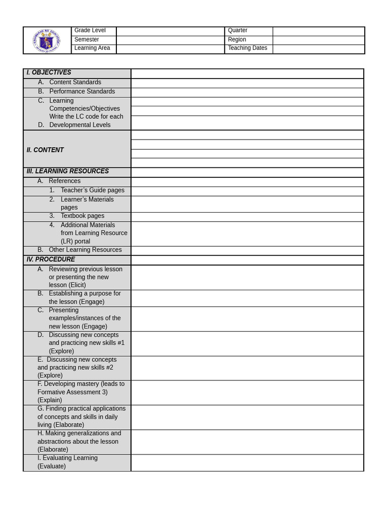Lesson Plan Template and Reflection Guide | PDF