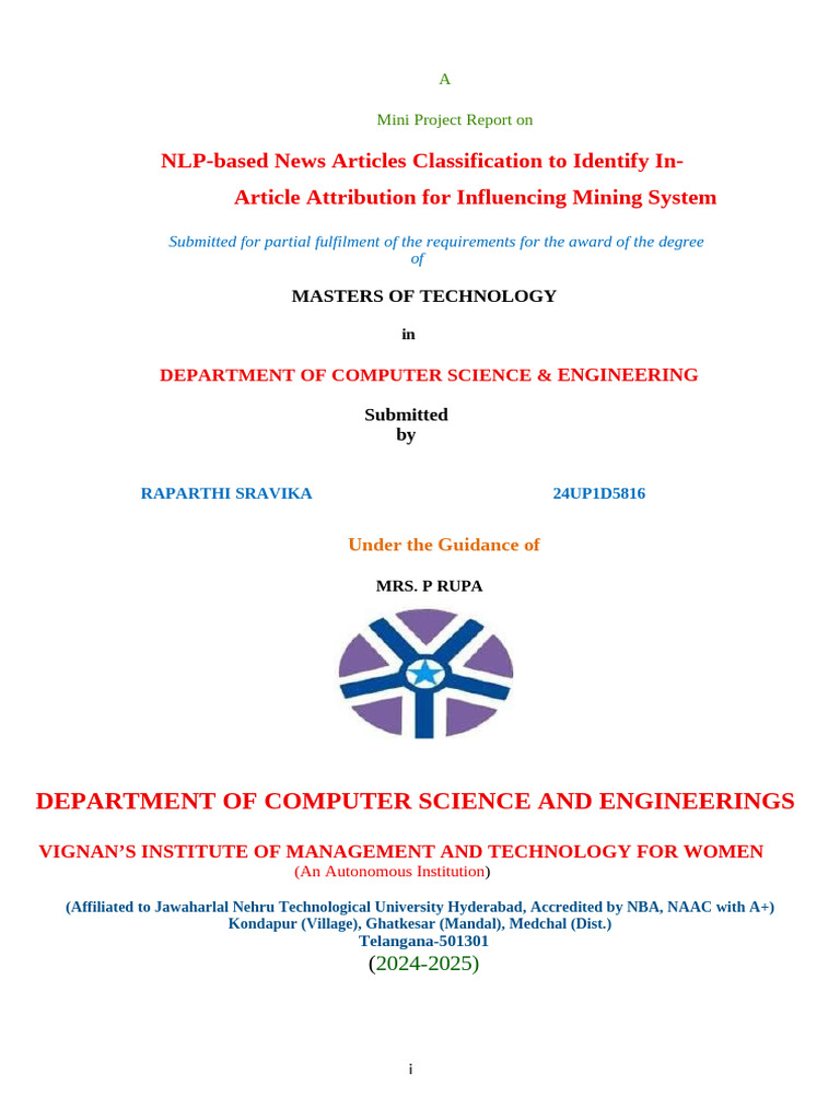 C4.NLP-based News Articles Classification (Word)1 (1) | PDF | Unified ...