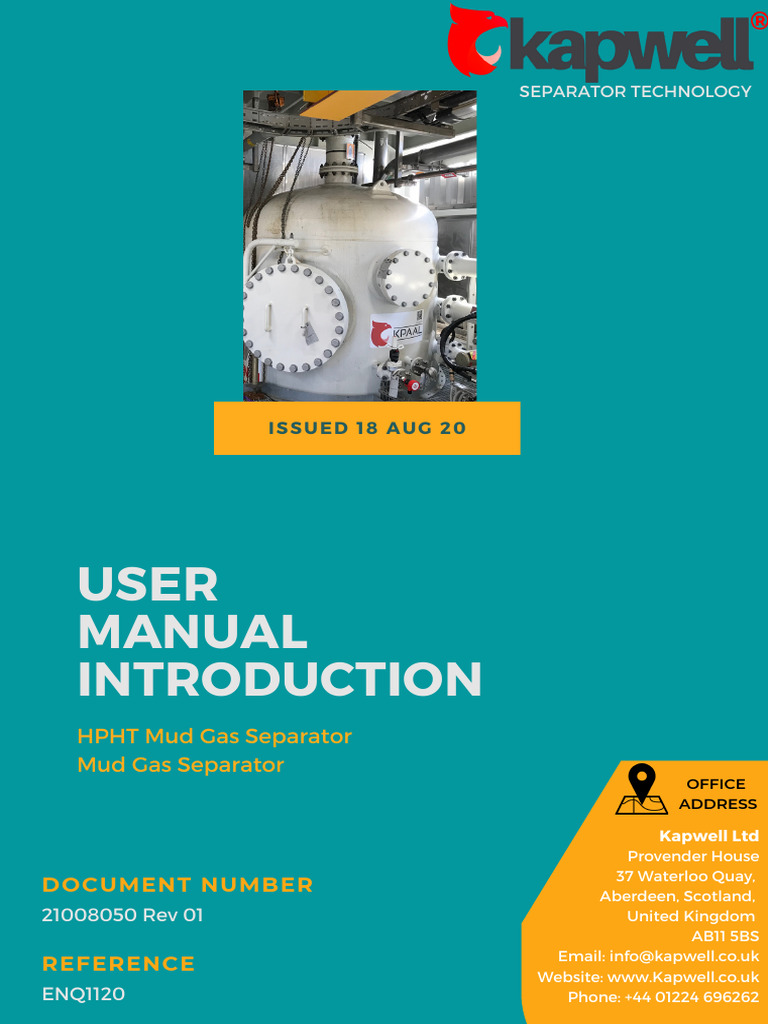 HPHT Mud Gas Separator User Manual | PDF